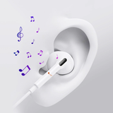 سماعة Choetech OC-A011-WH سلكية بمنفذ Type-C مع مايكروفون وتحكم في الصوت – أبيض