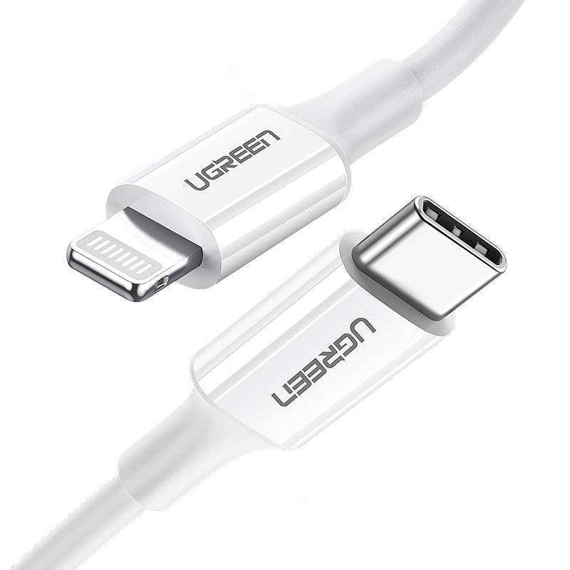 UGREEN USB-C to Lightning Cable M/M Nickel Plating ABS Shell 1.5m (White) US171 60W