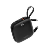 BAZIC GOPOWER FUSION, 3IN1 10000MAH POWERBANK WITH BUILT-IN USB-C AND LIGHTNING CABLE - TRUFFLE