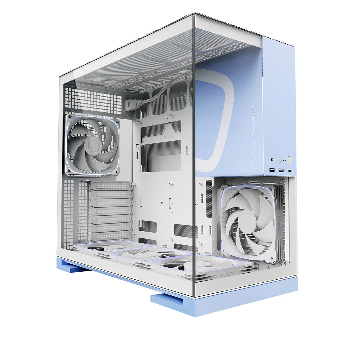 Geometric Future Model 5 Mid Tower Glass Case with 5 Fans