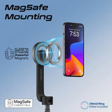 Promate MagSafe Compatible Foldable Selfie Stick with BT Remote Control - Black