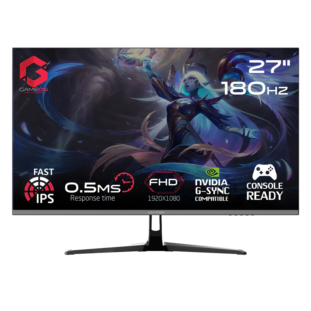 GAMEON GOPS27180IPS 27" FHD ,HDMI 2.1, 180Hz, 0.5ms, Fast IPS Flat Gaming Monitor (Support PS5)