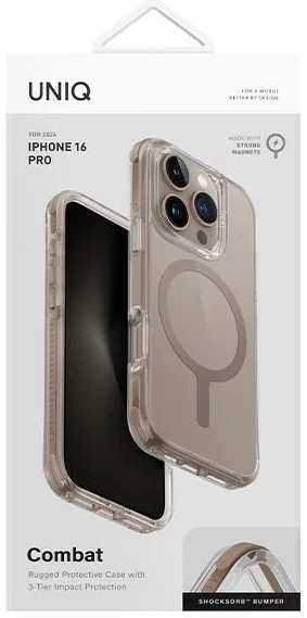 UNIQ HYBRID IPHONE 16 PRO (2024) 6.3 MAGCLICK CHARGING COMBAT - TAUPE GOLD (TAUPE GOLD)