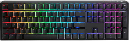 DUCKY ONE 3 PBT HOT SWAP FULL SIZE Blue Switch Cherry RGB Wired Mechanical Gaming Keyboard Arabic - Classic Black