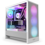 NZXT H5 Flow RGB (2024) Compact Mid Tower ATX Case with RGB Fans - White