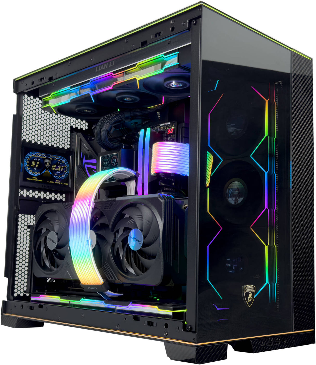 باقة الألعاب الفائقة – كمبيوتر بمعالج i9-14900KF كرت RTX 5080 مع 64 جيجا رام + شاشة SADES 27 بوصة بدقتين 4K و FHD تحديث يصل إلى 320Hz