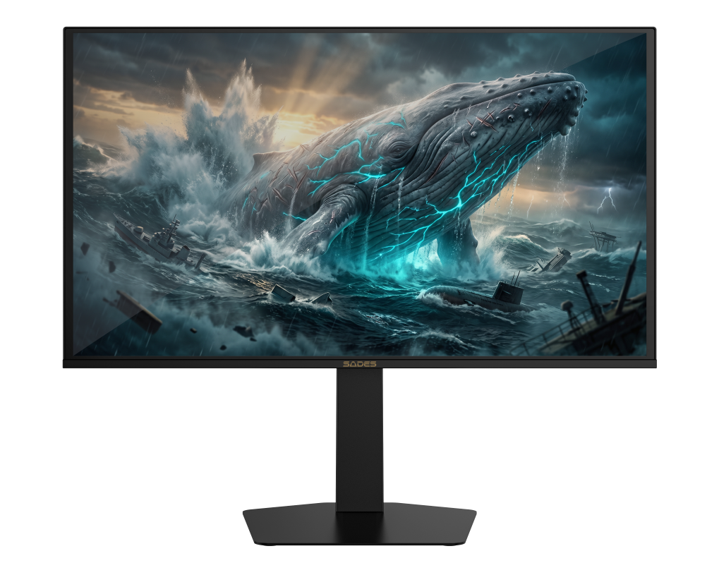 Sades Gray Whale SA-F05Q27 27" QD OLED QHD (2560×1440), 280Hz Refresh Rate, 0.03ms Response time, HDMI 2.1, HDR True Black 400 & Adaptive Sync, QD OLED Panel Flat Gaming Monitor - Black