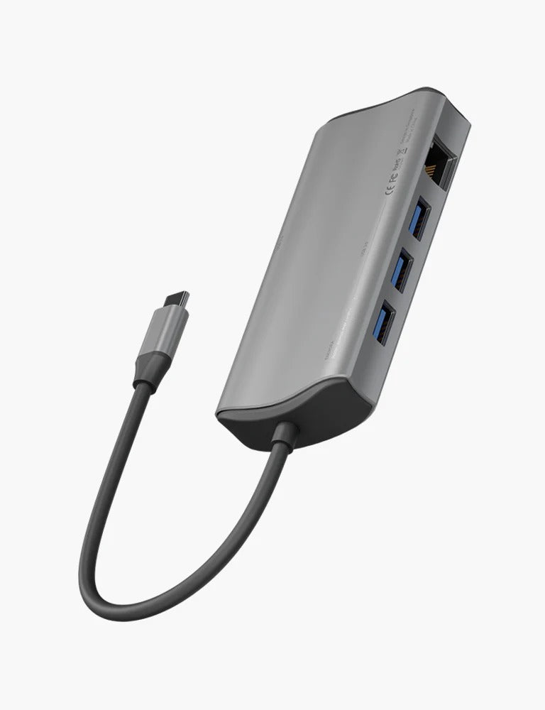 ENERGEA ALUHUB MAX,11 IN 1  ALUMINIUM ALLOY CHARGING HUB - GUNMETAL