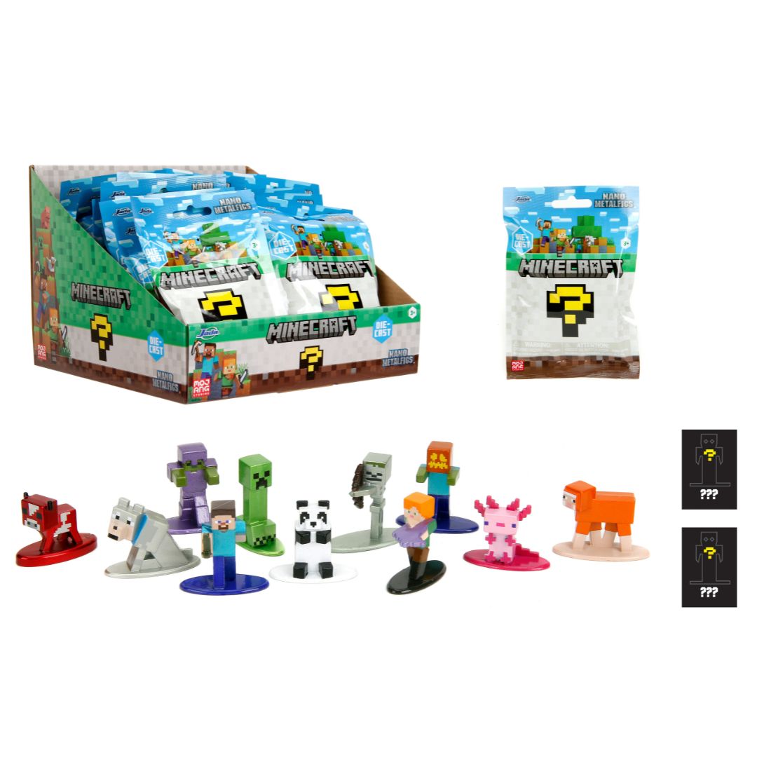 مجسمات Minecraft Nanofigs بعبوة مفاجآت Blind Pack