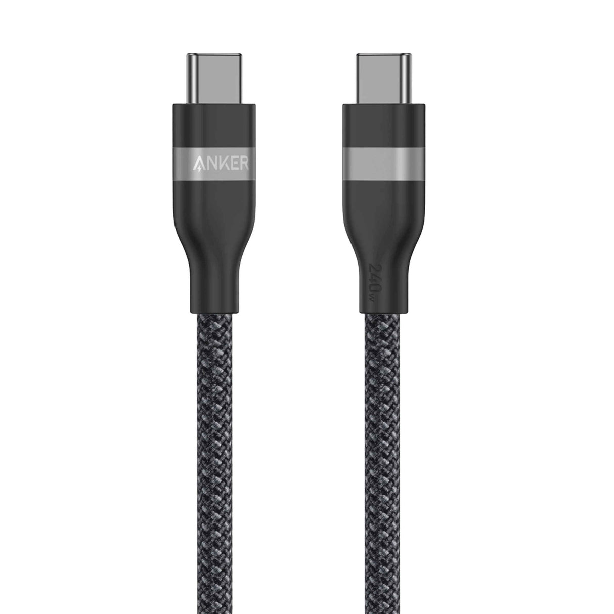 A82E2H11 Anker USB-C to USB-C Cable 240W (Upcycled-Braided) (0.9m/3ft) - Black