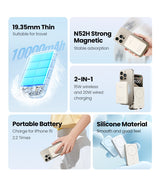 UGREEN 10000mAh PD-20W Magnetic Wireless15W Power Bank - Beige PB561