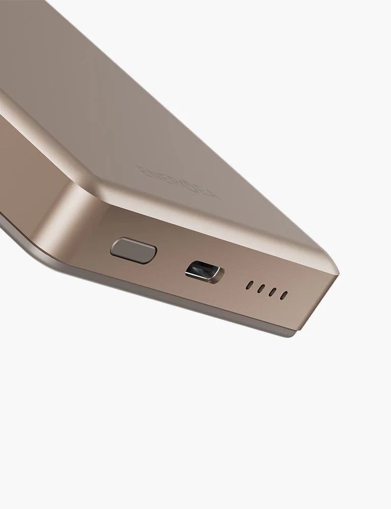 ENERGEA ALUPAC 10K,  10000MAH ULTRA LIGHT ALUMINIUM MAGSAFE COMPATIBLE POWER BANK - GOLD