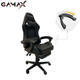 Gaming Furnuture Bundle Offer: Oartex OX-1160 Carbon Fiber Gaming Table + Gamax Gaming Chair Model 1-LT001L with  Armrest & Footrest - Black