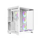 PC Case DarkFlash Aigo FT418 Pro Mid Tower Two Panel Front & Left Side Tempered Glass Case with 7 RGB Fans - White