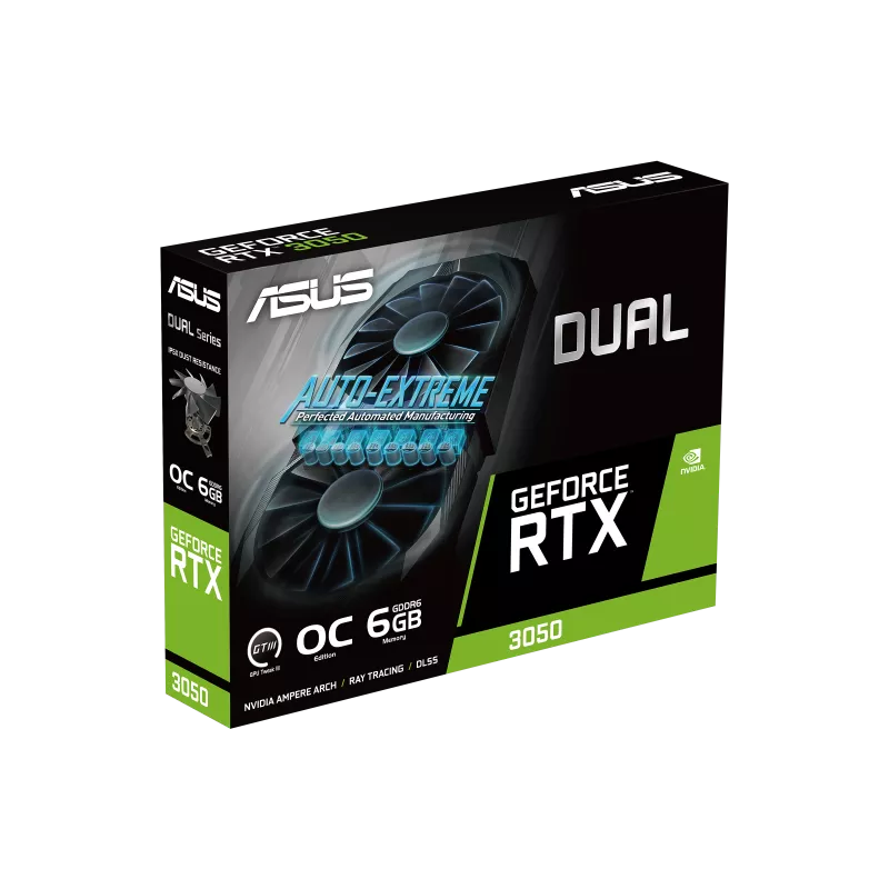 كرت الشاشة ASUS Dual GeForce RTX 3050 OC Edition 6GB GDDR6