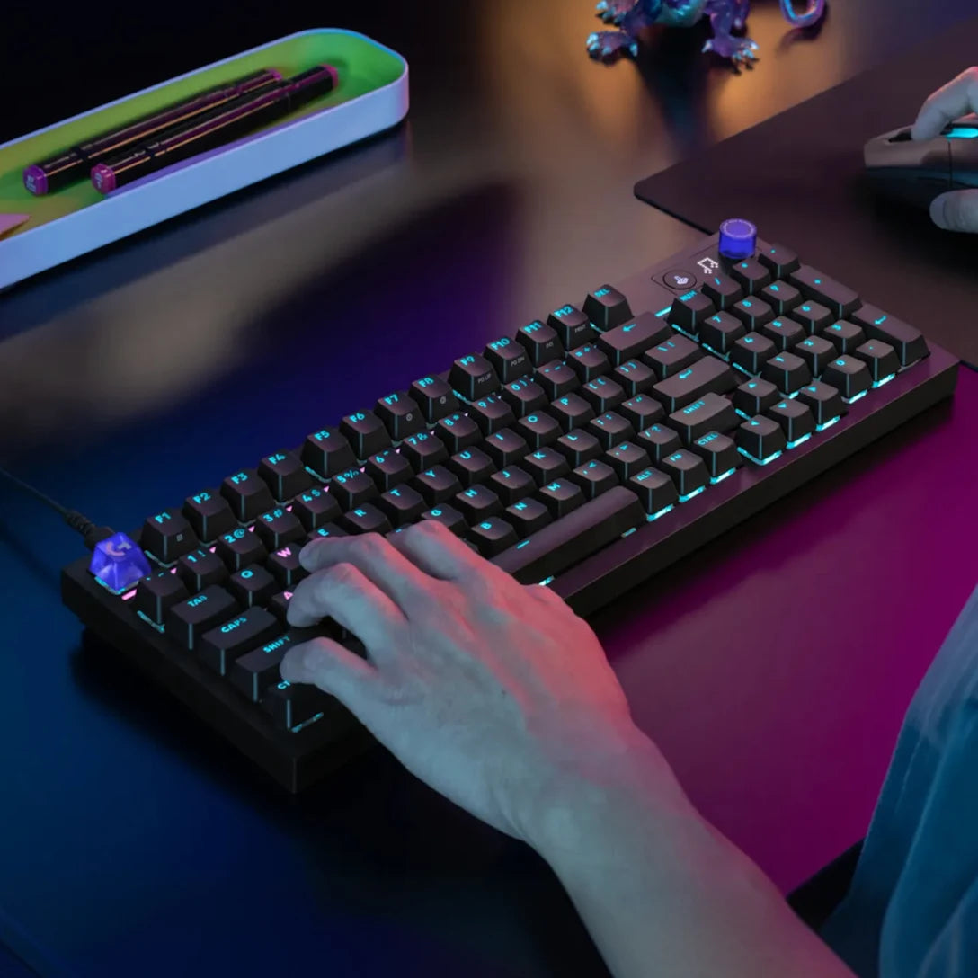 لوحة مفاتيح الألعاب الميكانيكية السلكية  لوجيتك G316 X 98%  بمفاتيح لمسية وتصميم أمريكي - أسود