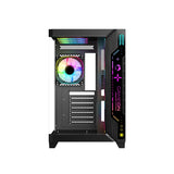 GAMEON Pulse Series ARGB ATX Mid Tower Gaming PC Case including 7 ARGB fans - Black