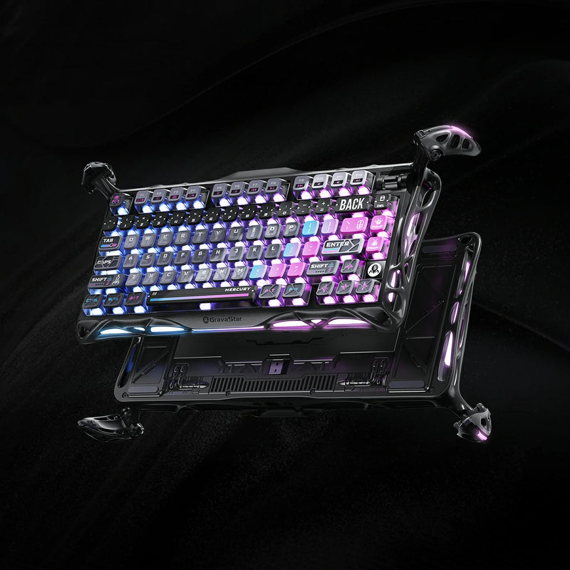 GravaStar Mercury K1 Pro 75% Wireless Mechanical Gaming Keyboard - Galaxy Black