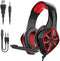 MSL GS-1000 PC Gaming Headset Over-Ear Gaming Headphones with Mic LED Light Noise Cancelling & Volume Control for PS4 PS5 Laptop Mac New Xbox One (Transfer line Included)