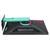 شاشة ألعاب مسطحة Asus ROG Strix XG27ACMEG-G (إصدار Hatsune Miku) مقاس 27 بوصة، دقة QHD (2560x1440)، معدل تحديث 260 هرتز، زمن استجابة 0.3 مللي ثانية، منافذ HDMI 2.1 وUSB Type-C، متوافقة مع تقنية G-Sync، تدعم DisplayWidget Center، وتقنية Fast IPS.