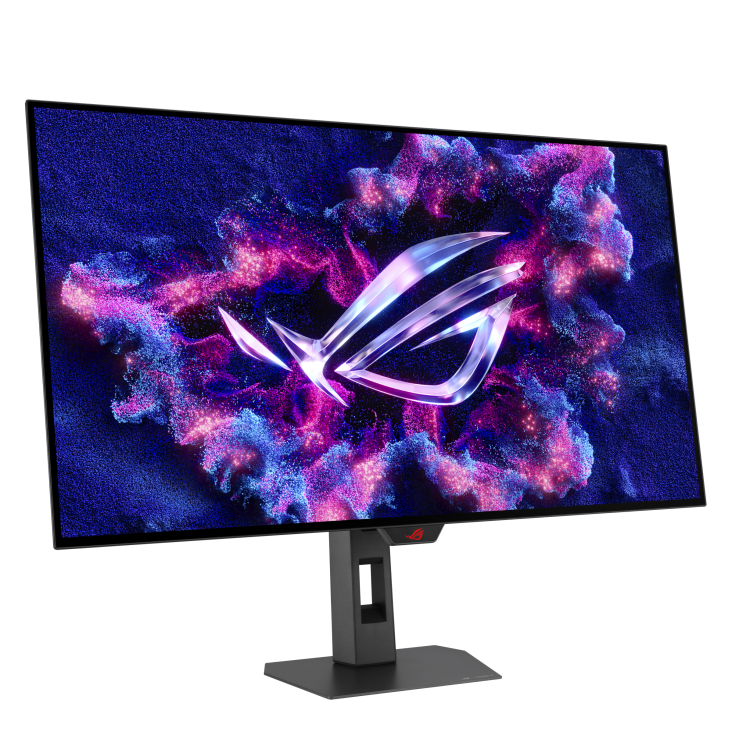 شاشة ألعاب مسطحة Asus Rog Strix XG XG32UCWMG OLED مقاس 32 بوصة، تدعم وضعَي 4K بمعدل تحديث 240 هرتز أو FHD بمعدل تحديث 480 هرتز، وزمن استجابة 0.03 مللي ثانية، متوافقة مع معيار VESA DisplayHDR - أسود