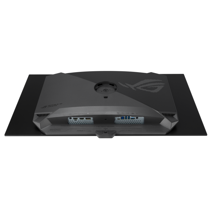 شاشة ألعاب مسطحة Asus Rog Strix XG XG32UCWMG OLED مقاس 32 بوصة، تدعم وضعَي 4K بمعدل تحديث 240 هرتز أو FHD بمعدل تحديث 480 هرتز، وزمن استجابة 0.03 مللي ثانية، متوافقة مع معيار VESA DisplayHDR - أسود