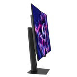 شاشة ألعاب مسطحة Asus Rog Strix XG XG32UCWMG OLED مقاس 32 بوصة، تدعم وضعَي 4K بمعدل تحديث 240 هرتز أو FHD بمعدل تحديث 480 هرتز، وزمن استجابة 0.03 مللي ثانية، متوافقة مع معيار VESA DisplayHDR - أسود