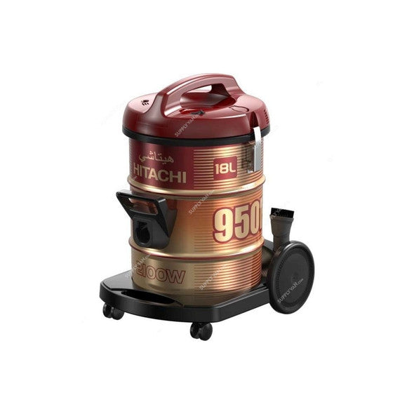 Hitachi 1600W Drum Vacuum Cleaner, 15L, CV-940Y WR – Wine Red
