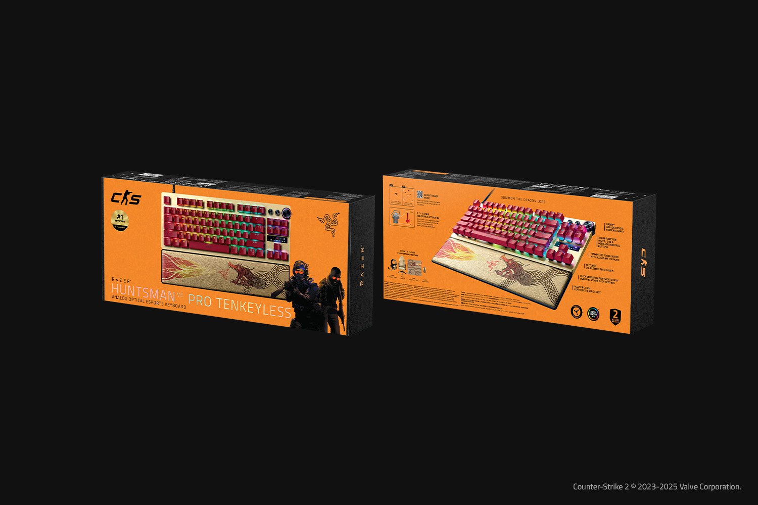Razer Huntsman V3 Pro Tenkeyless Counter-Strike 2 Edition Gaming Keybo ...