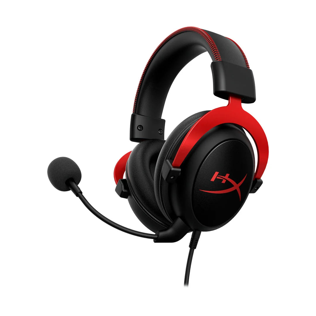 وحدة تحكم لاسلكية DualSense سوداء لجهاز PS5 مع ميكروفون HyperX Cloud II Pro للألعاب، حزمة خاصة باللونين الأسود والفضي