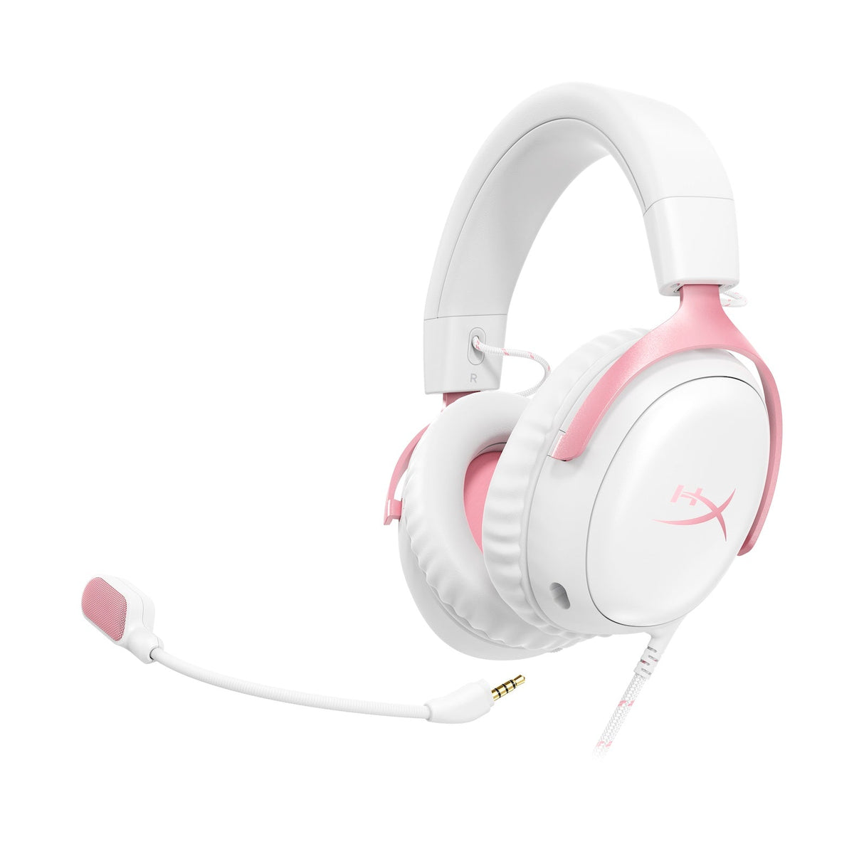 HyperX Cloud III Wired Gaming Headset Compatible with all Platforms - White & Pink