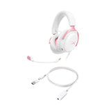 HyperX Cloud III Wired Gaming Headset Compatible with all Platforms - White & Pink