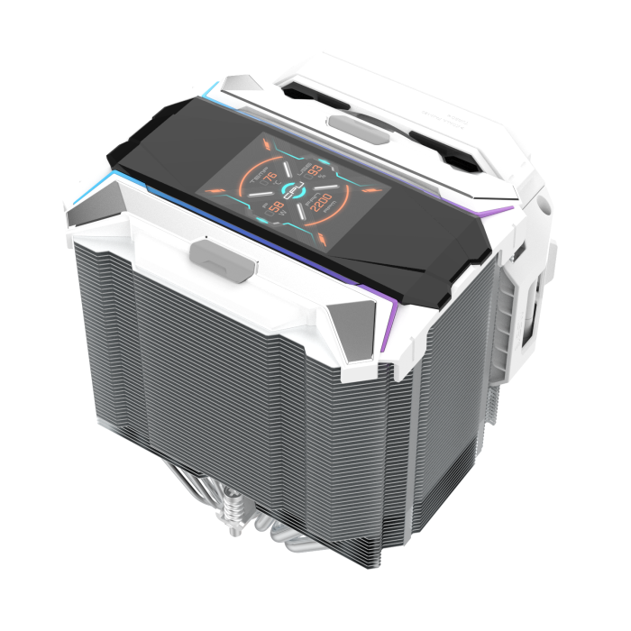 Alseye i600 Pro-B Air Fan Cooler 300W TDP with 2.83 inch screen - White