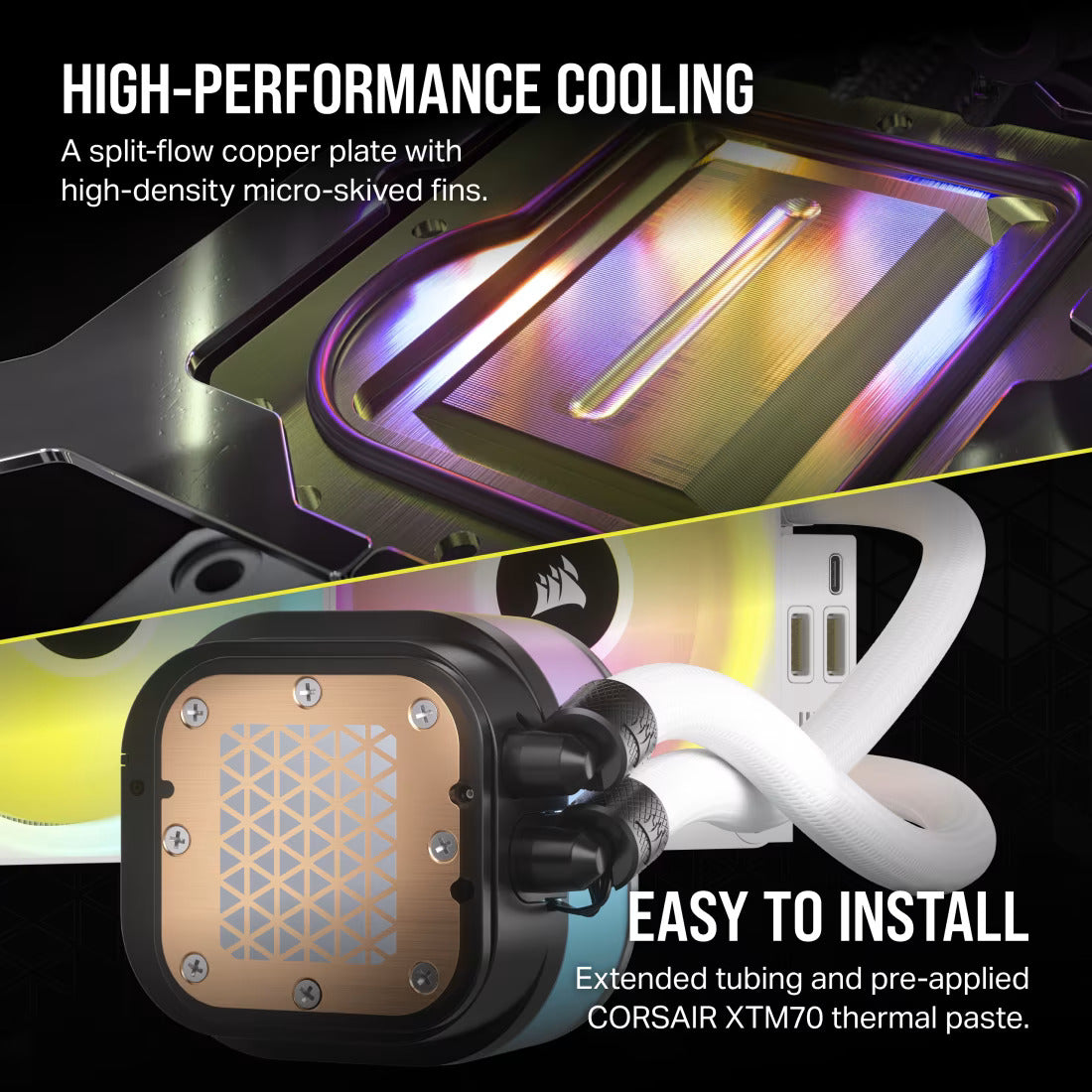 Corsair iCUE LINK H150i RGB AIO Liquid CPU Cooler - White