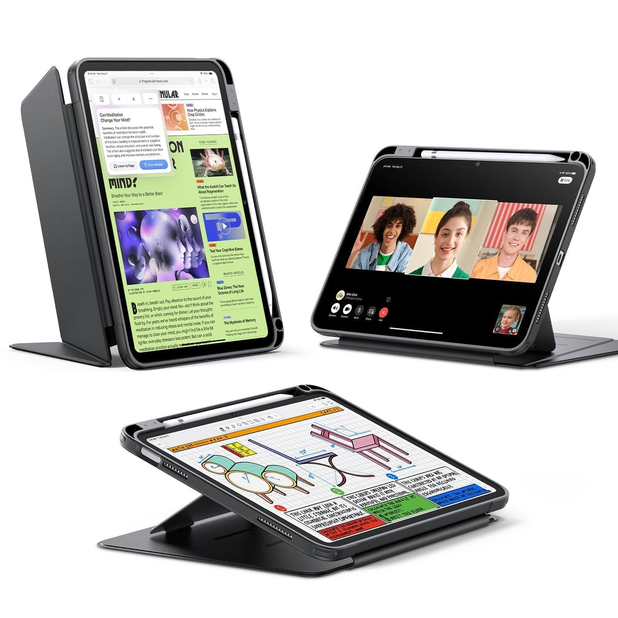 ESR iPad 11 inch/10.9 inch 11th Gen(A16)/10th Gen Flip Hybrid Case (Pencil Holder)