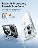 ESR iPhone 17 HaloLock Classic Hybrid Case with Stash Stand (Camera Control Button) Case