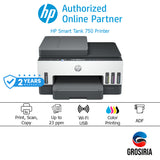 HP Smart Tank 750 AIO - 15ppm / 4800dpi / A4 / USB / LAN / Wi-Fi / Bluetooth / Color Inkjet - Printer / 6UU47A