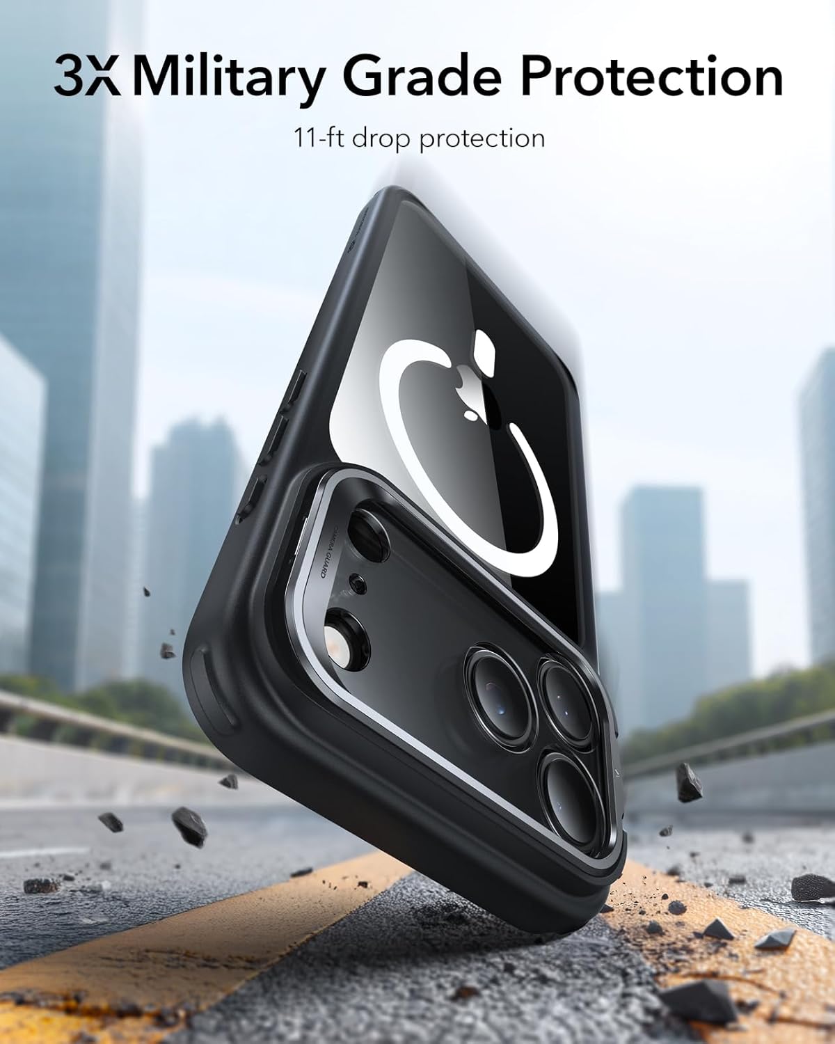 ESR iPhone 17 Pro HaloLock Classic Hybrid Case with Stash Stand (Camera Control Button) Case