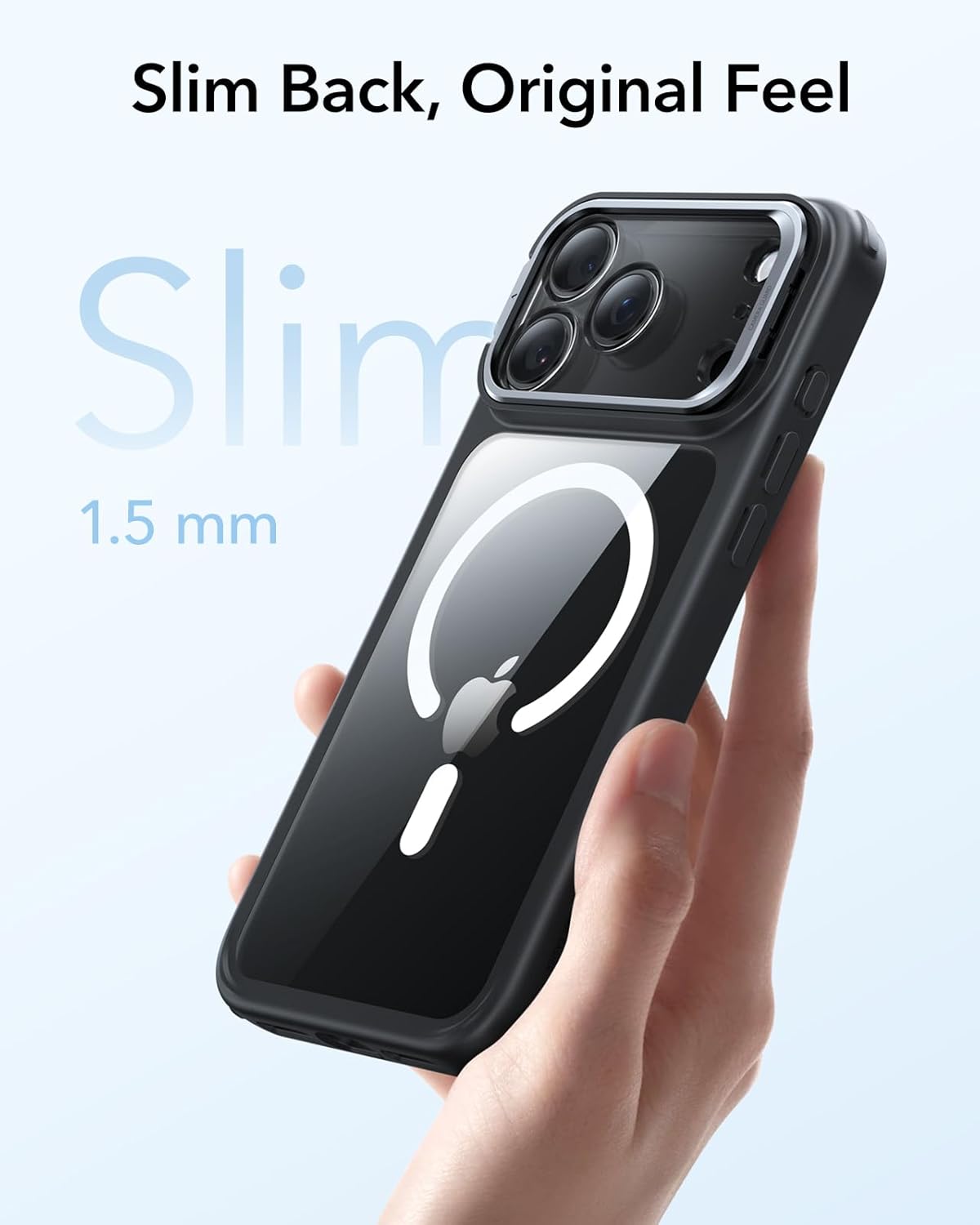 ESR iPhone 17 Pro HaloLock Classic Hybrid Case with Stash Stand (Camera Control Button) Case