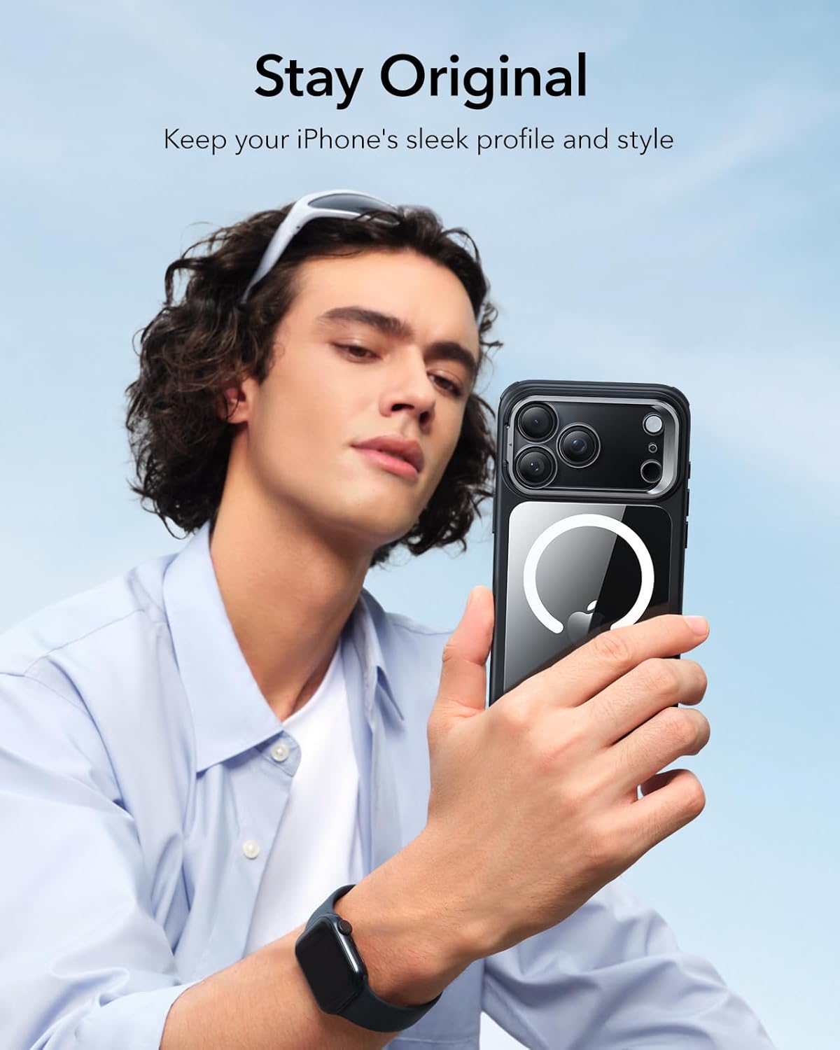 ESR iPhone 17 Pro HaloLock Classic Hybrid Case with Stash Stand (Camera Control Button) Case