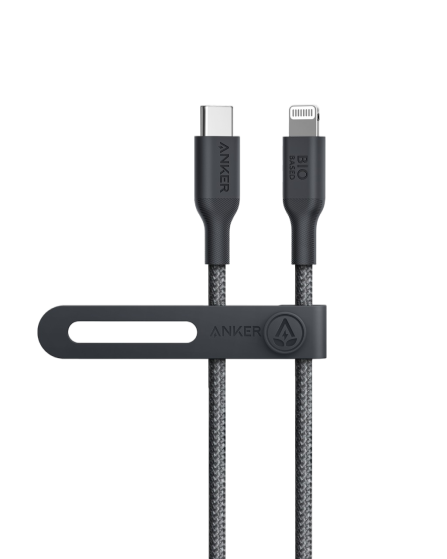 Anker 542 USB-C to Lightning Cable (Bio-Nylon) (0.9m/3ft) -Black A80B5H11