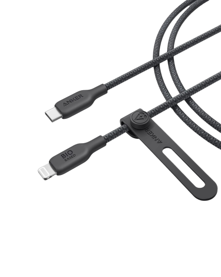 Anker 542 USB-C to Lightning Cable (Bio-Nylon) (0.9m/3ft) -Black A80B5H11