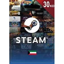 Steam Gift Card 30 KD - Kuwait (Send By SMS)