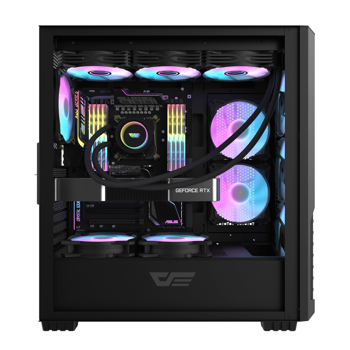 Case Aigo DarkFlash DF2100 ATX Mid Tower Gaming- Black