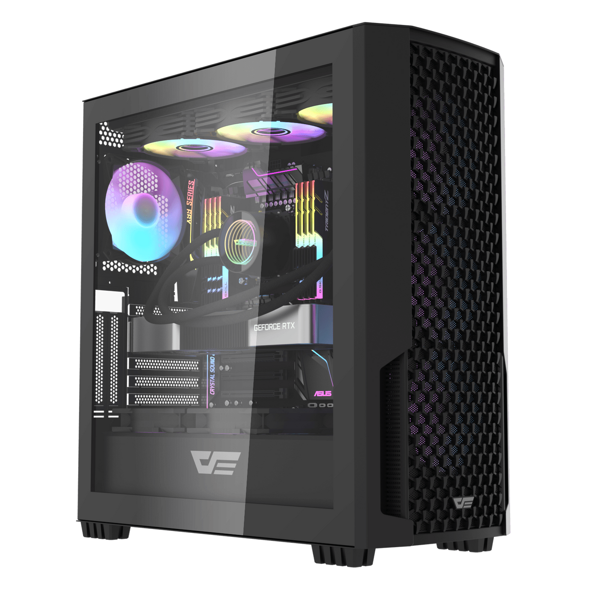 Case Aigo DarkFlash DF2100 ATX Mid Tower Gaming- Black