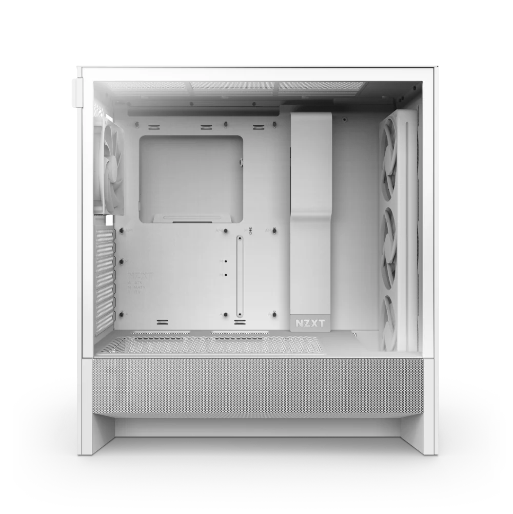 NZXT H5 Flow RGB (2024) Compact Mid Tower ATX Case with RGB Fans - White