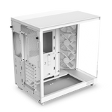 NZXT H6 FLOW RGB Compact Dual-Chamber Mid-Tower Airflow Case with RGB Fans - White