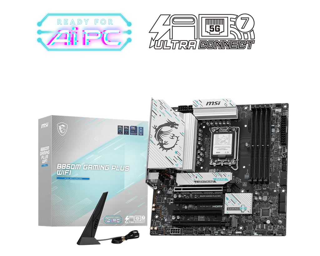 MSI B860M GAMING PLUS WIFI DDR5 Motherboard - Black