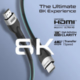 Promate Certified Ultra-High-Speed 8K@60Hz HDMI 2.1 Cable  Dynamic HDR - 3 Meters