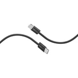 Promate EcoLine-Ci120 Super-Fast 27W Power Delivery USB-C to Lightning Fabric Braided Cable 1.2 Meters- Black